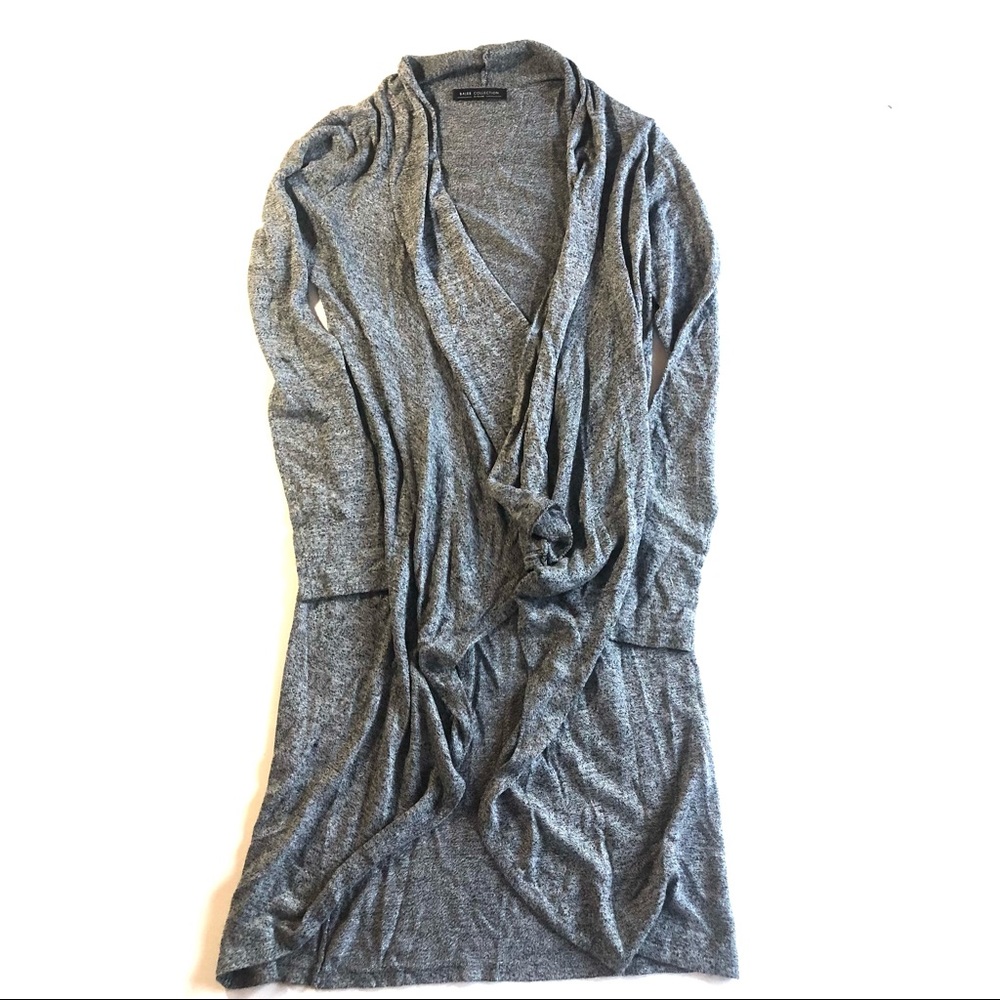 Bajee Collection Gray Open Front Tunic Cardigan